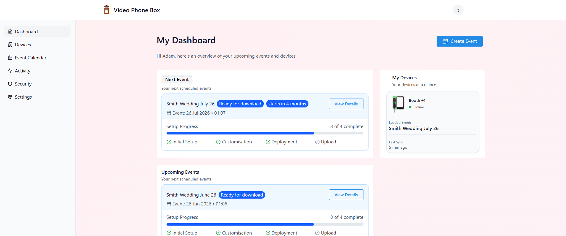 Dashboard preview